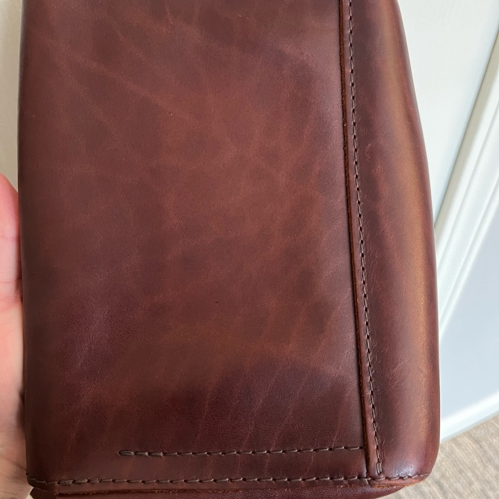 Portland Leather Rich Brown Crossbody Bag - Picture 4 of 4
